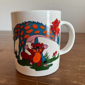 Vintage Taka-Maki Animal Mug, Raccoon Squirrel Giraffe